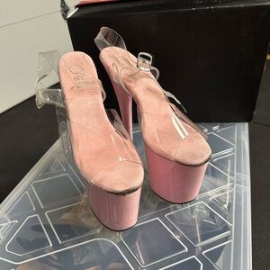 Pink sandal pleasers - size 9, 9 inches